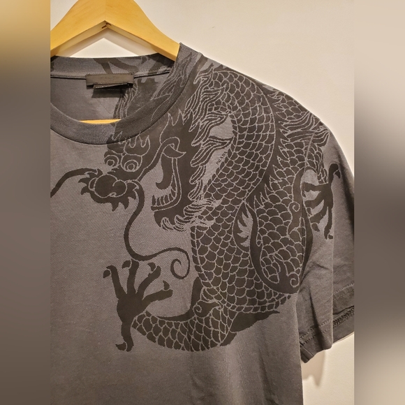 Prada Charcoal Dragon Graphic T-Shirt - Picture 2 of 7